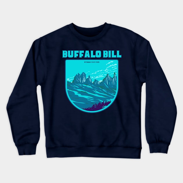 Buffalo Bill Wyoming State Park Crewneck Sweatshirt by Souls.Print